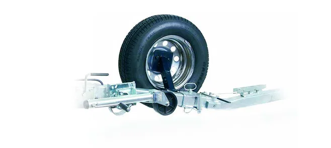 RKSTM – DEMCO Spare Tire Carrier, Mounts To Tow Dolly Frame Black Steel